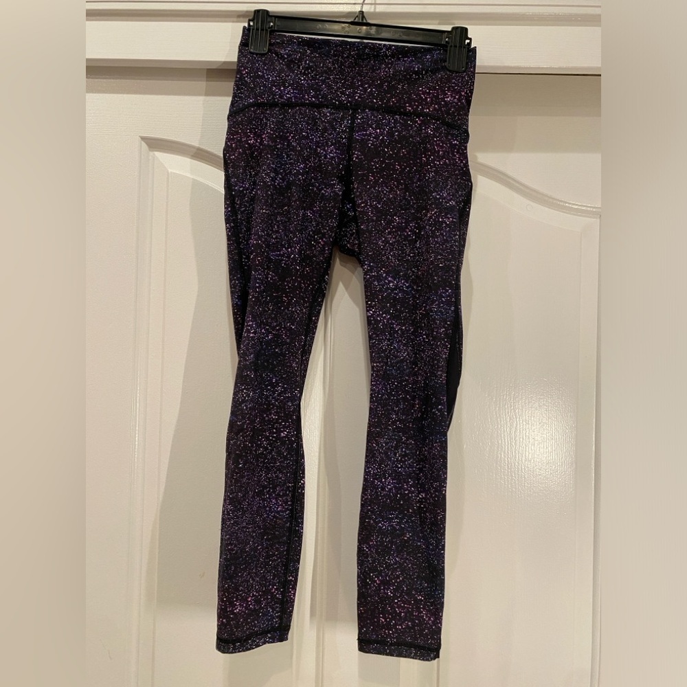 Lululemon Train Times 7/8 Pant 25" Crystalline Multi / Black size 6 - Picture 4 of 9
